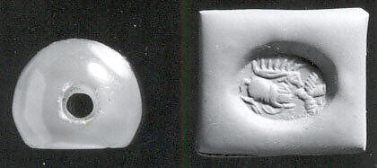 Stamp seal, Carnelian, Sasanian 