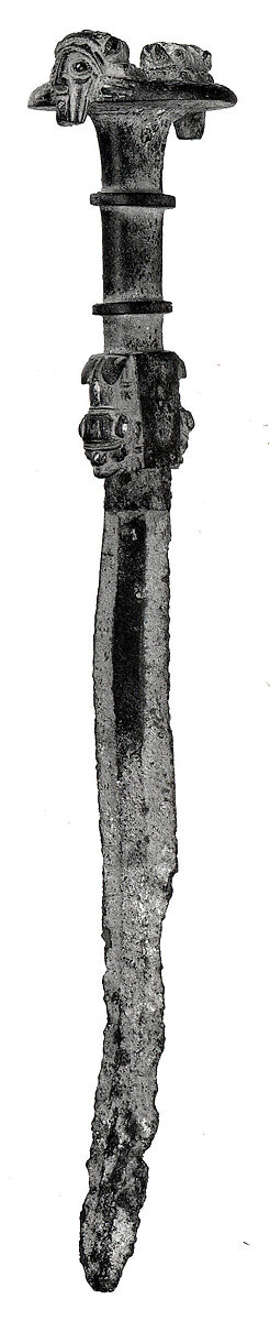 Sword with figures on handle, Iron, Iran