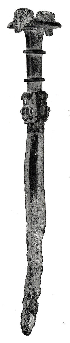 Sword with figures on handle, Iron, Iran 