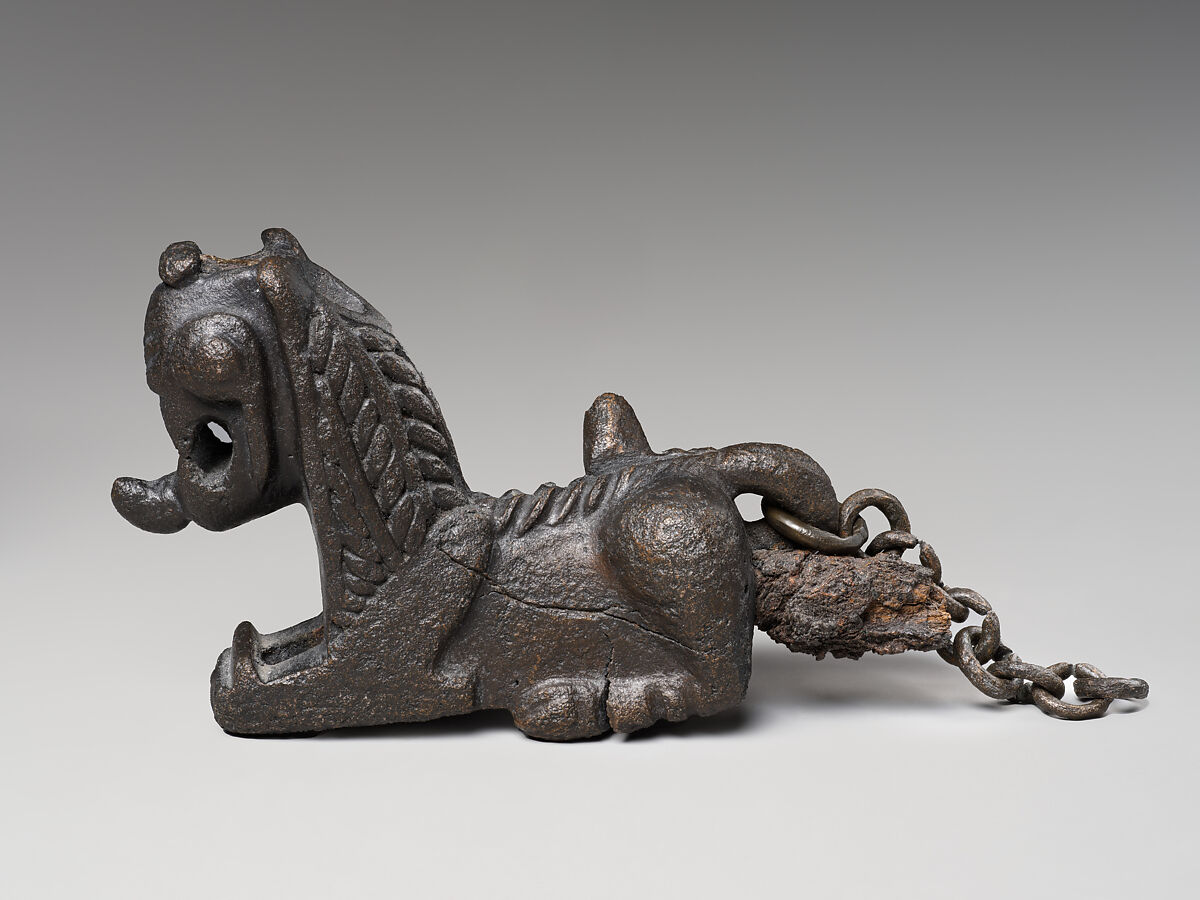 Pin in the form of a lion, Bronze, iron, Iran