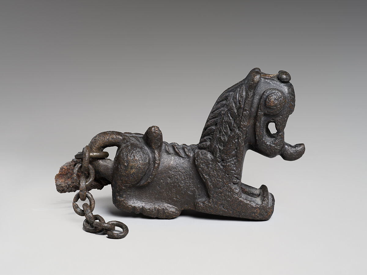Pin in the form of a lion, Bronze, iron, Iran