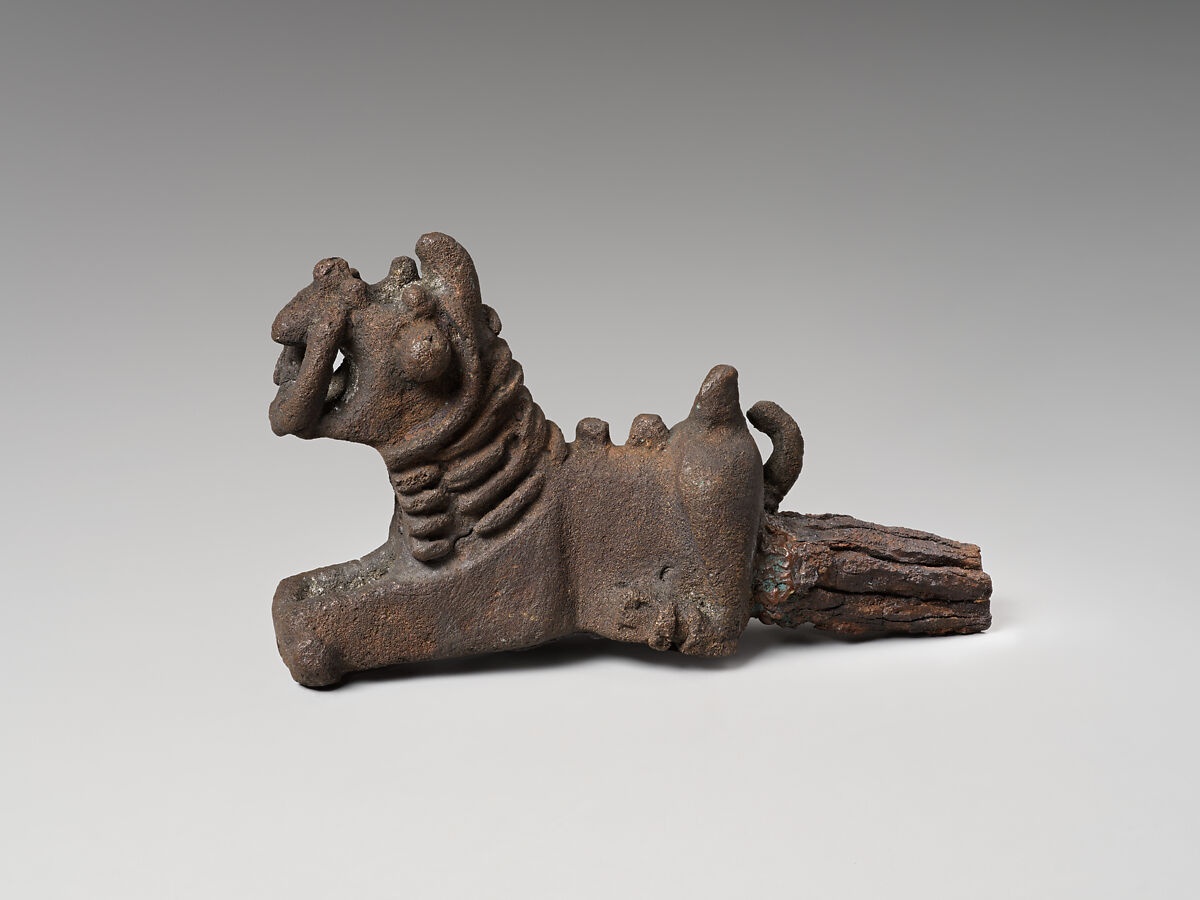 Lion pin, Bronze, iron, Iran