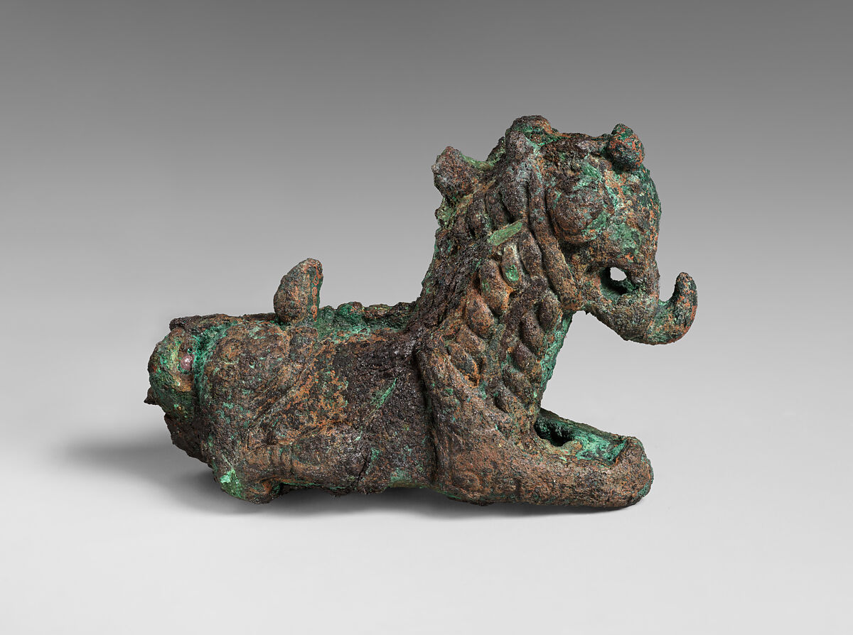 Lion pin, Bronze, Iran