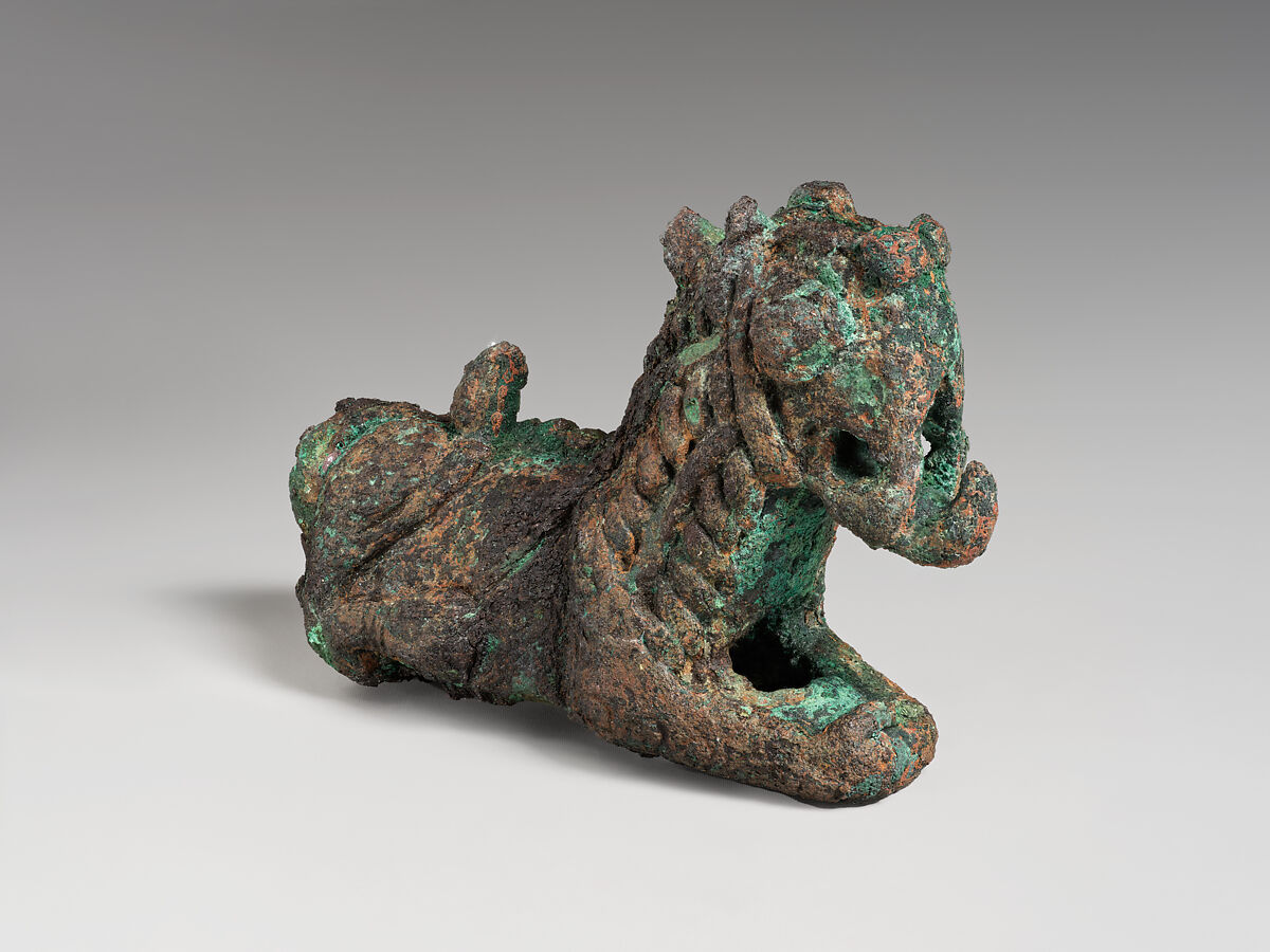 Lion pin, Bronze, Iran 