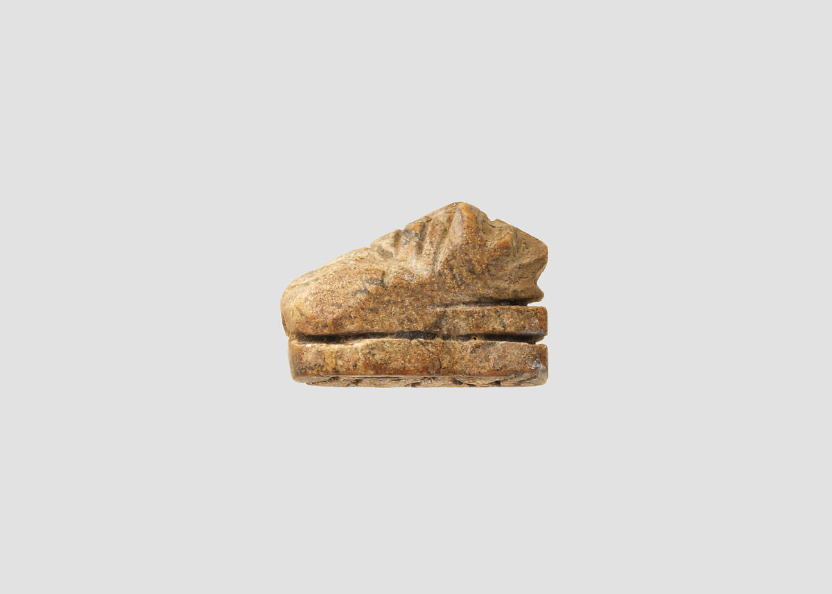 Stamp seal (lion-shaped) with animal, Steatite, glaze, Syro-Anatolian-Levantine