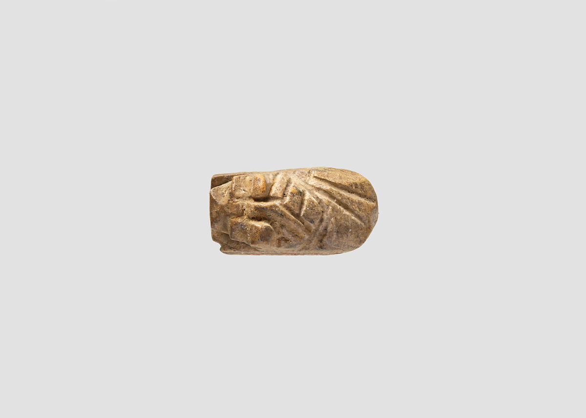 Stamp seal (lion-shaped) with animal, Steatite, glaze, Syro-Anatolian-Levantine