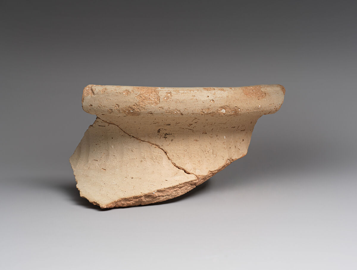 Jar rim sherd, Ceramic 