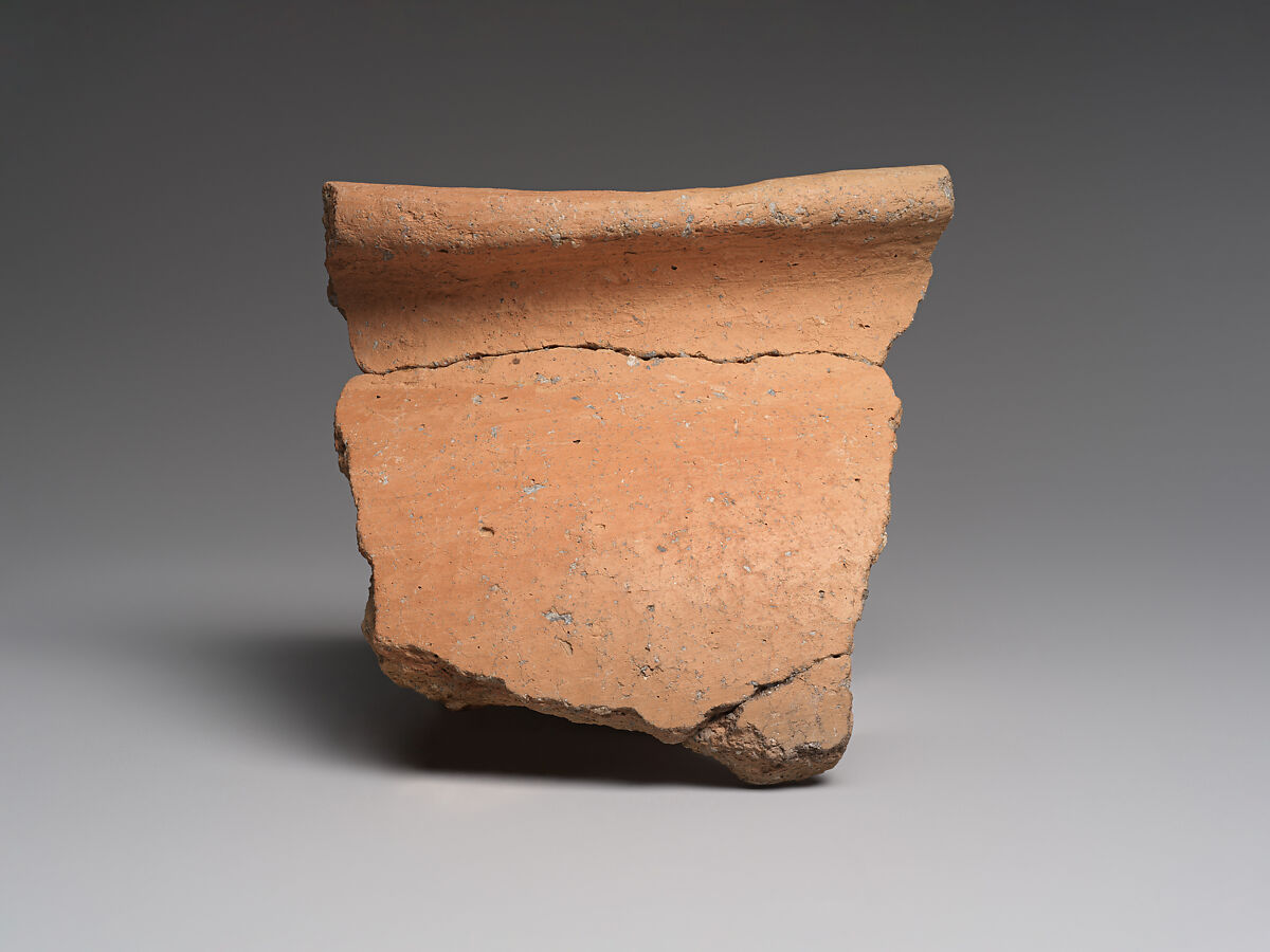 Jar rim sherd, Ceramic 