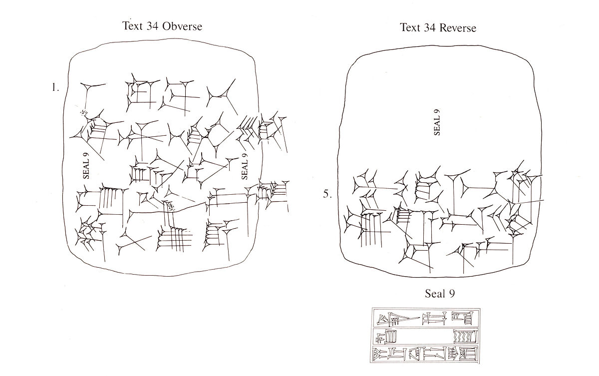 Cuneiform tablet impressed with cylinder seal: receipt of a dead sheep, Clay, Neo-Sumerian
