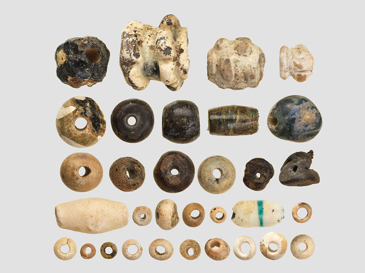 Beads, Glass, stone, faience, Iran 