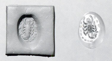 Stamp seal, Rock crystal, Sasanian 