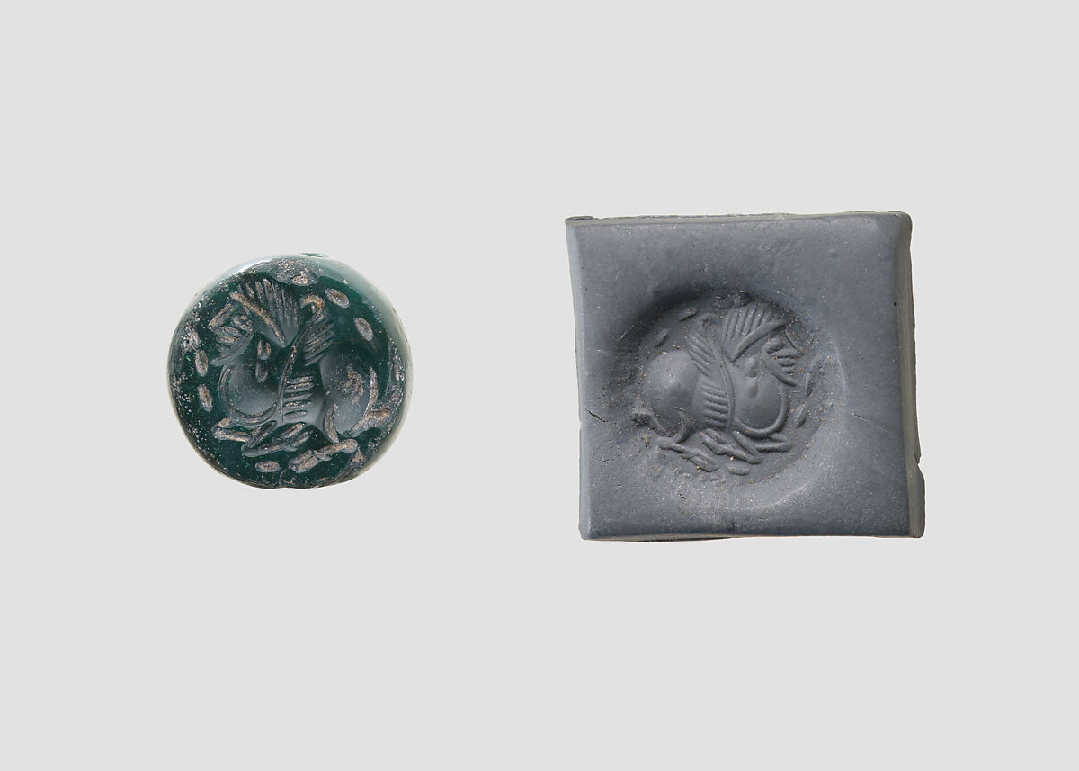 Stamp seal, Jasper, Sasanian 