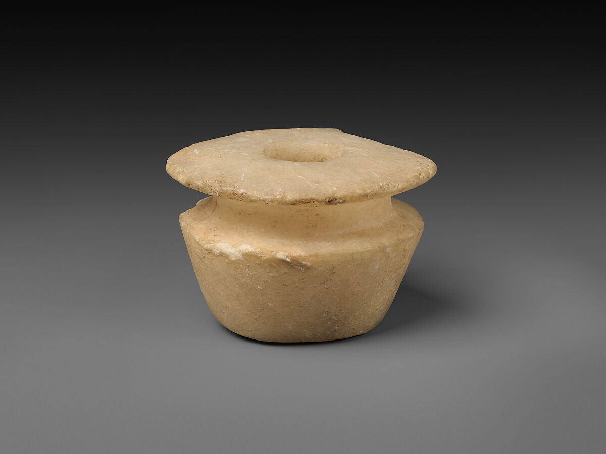 Jar, Gypsum alabaster, Sumerian 