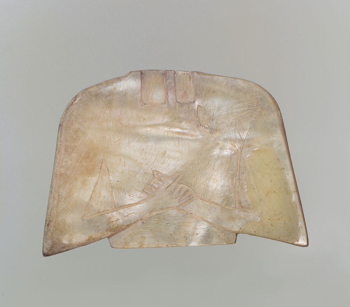 Inlay: male torso, Shell, Sumerian 