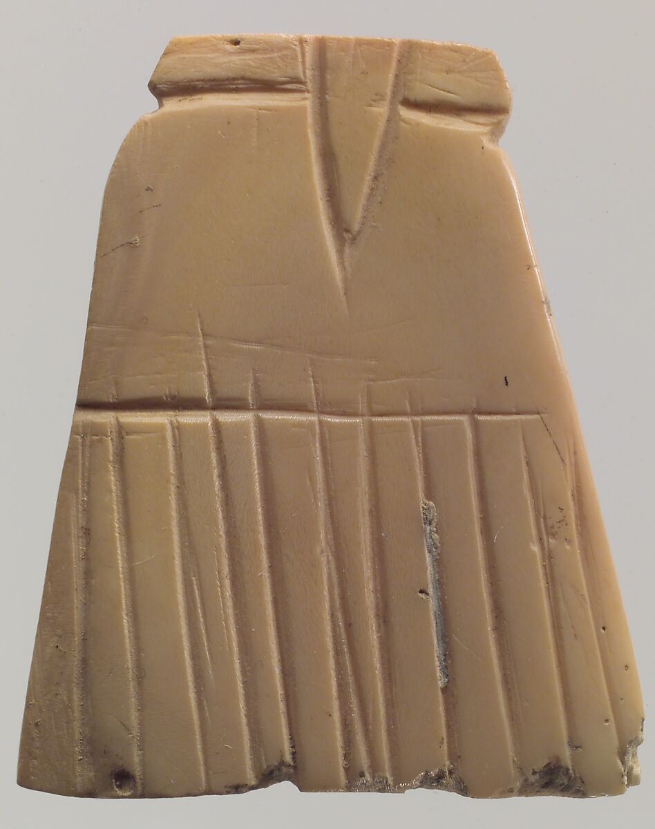Inlay: skirt with fringe, Shell, Sumerian 