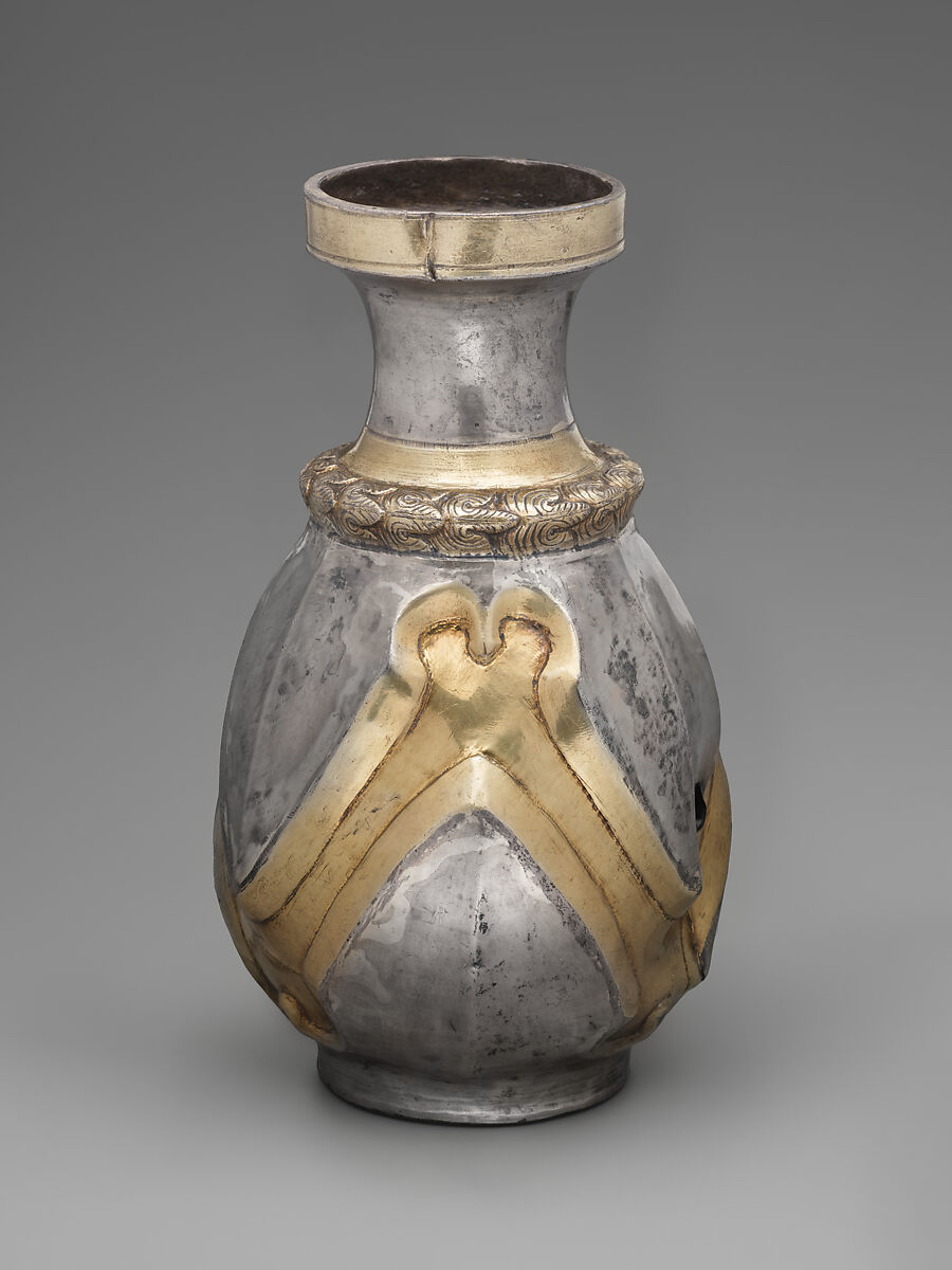 Vessel, Silver, mercury gilding, Sasanian
