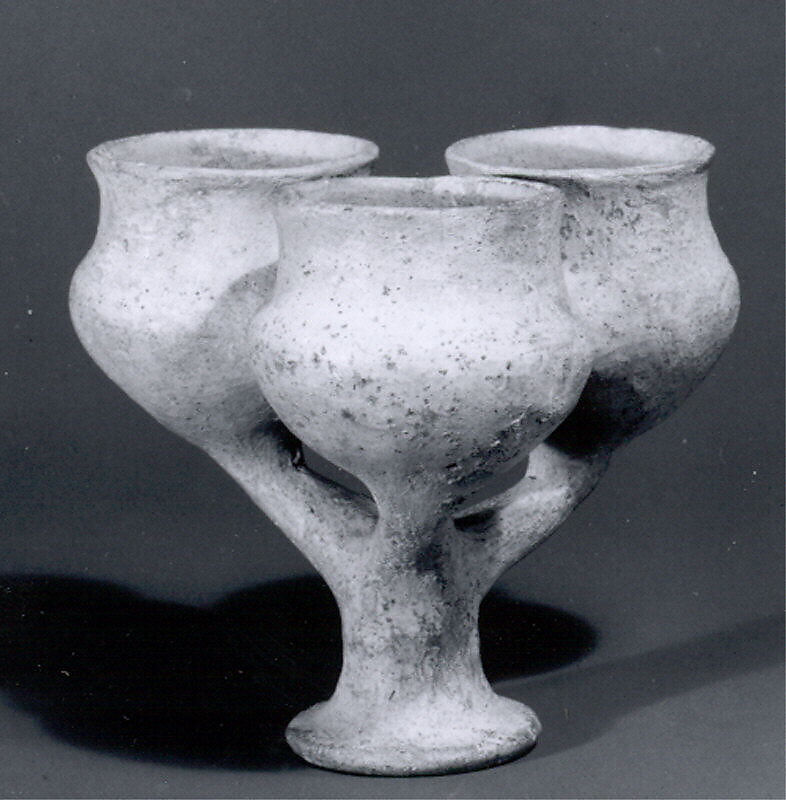 Tripartite vase, Ceramic, Iran 