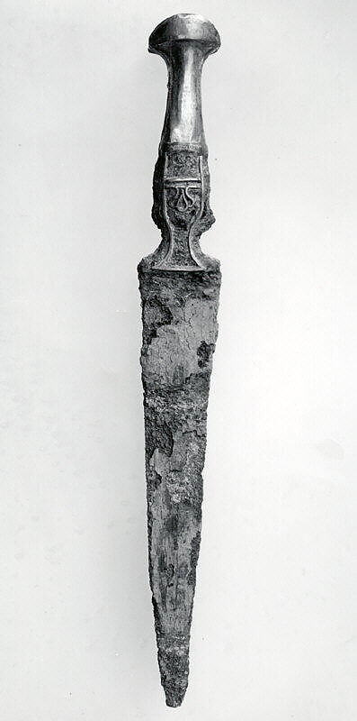 Dagger, Bronze, gold foil, Iran 