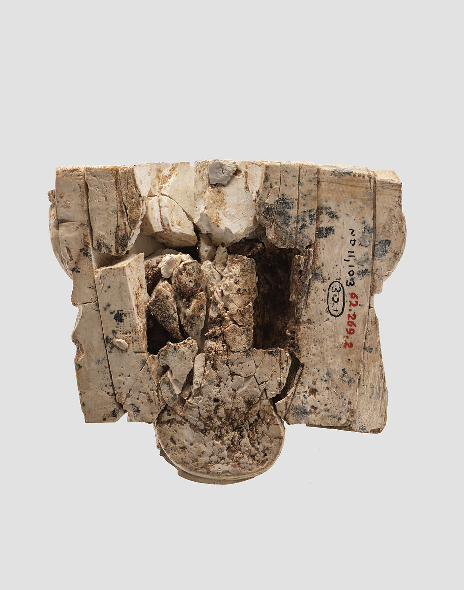 Head of a male or female figure, Ivory, Egyptian Blue, Assyrian