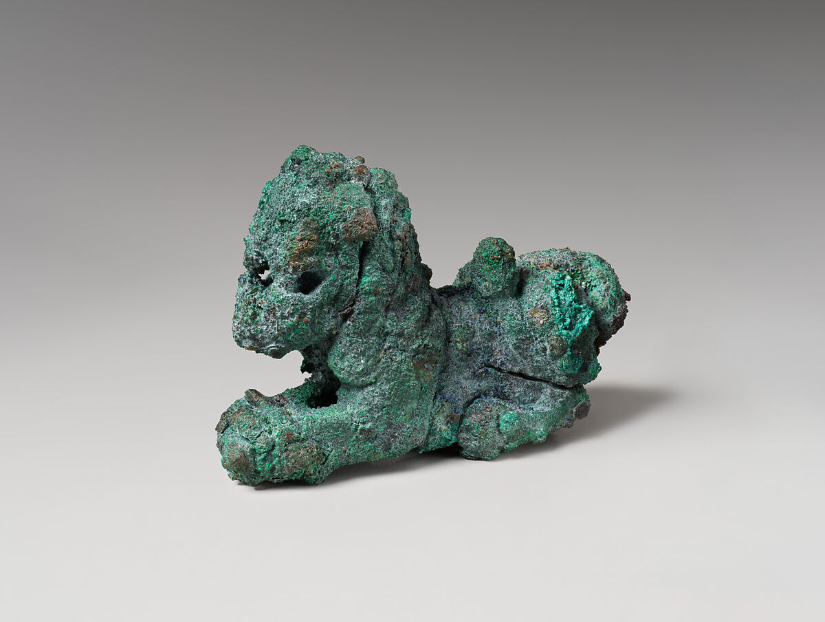 Lion pin, Bronze, iron, Iran 