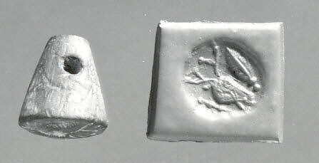 Stamp seal, Ceramic, Iran 
