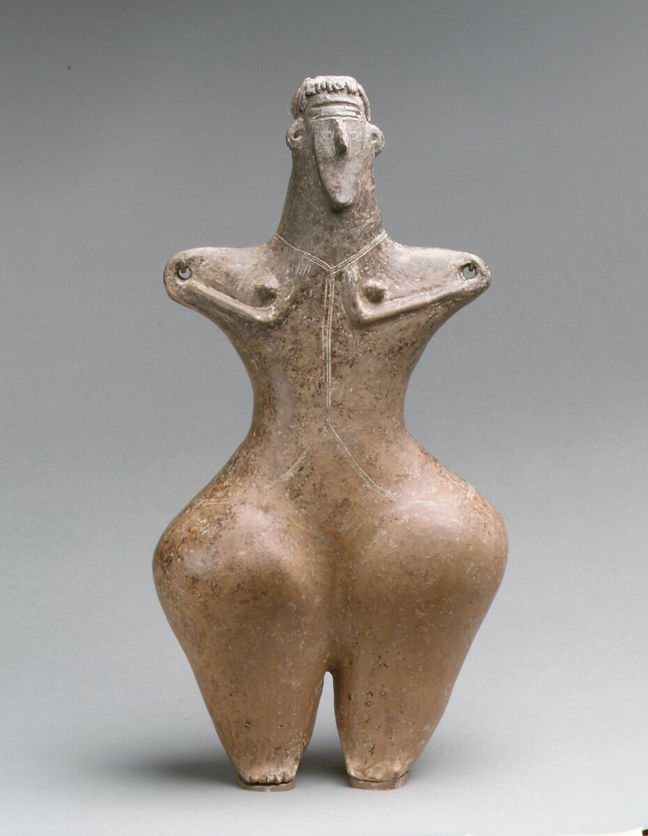 Statuette of a female, Ceramic, Iran 