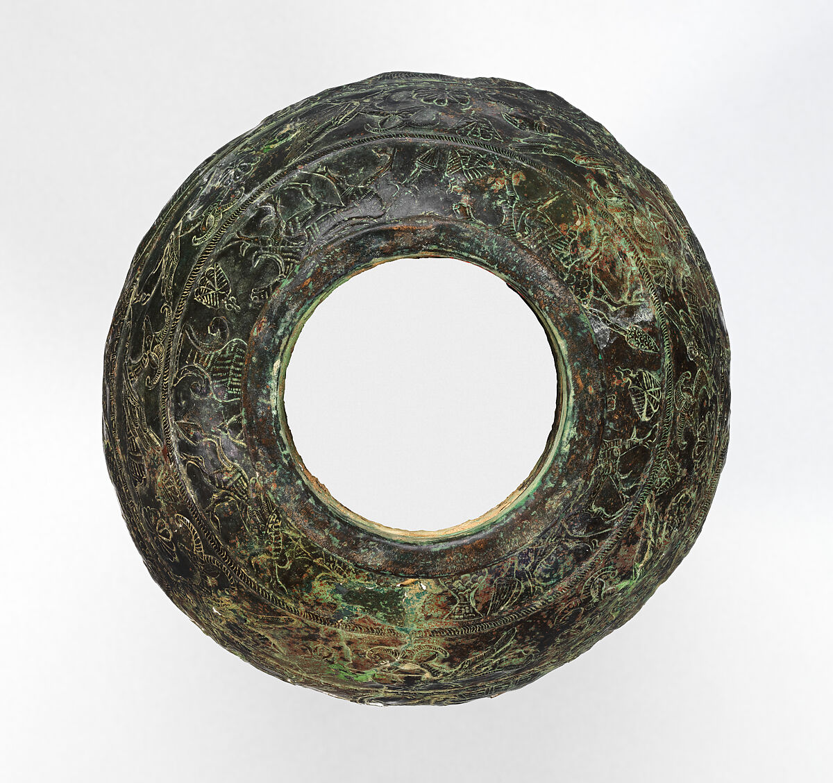 Vessel with six animal friezes, Bronze, Iran