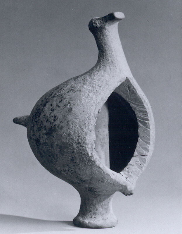 Bird-shaped vessel, Ceramic, Iran 