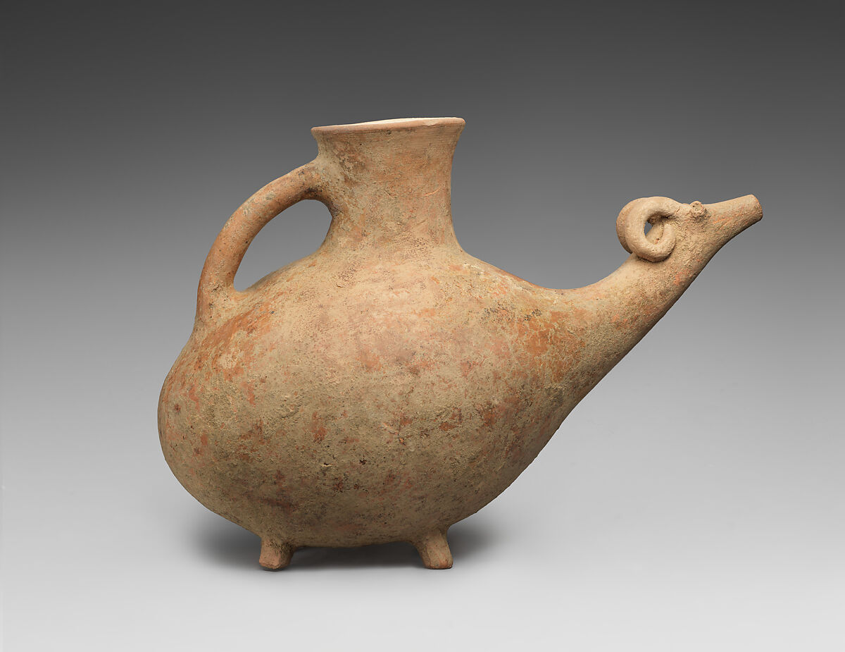 Ram-shaped vessel, Ceramic, Parthian