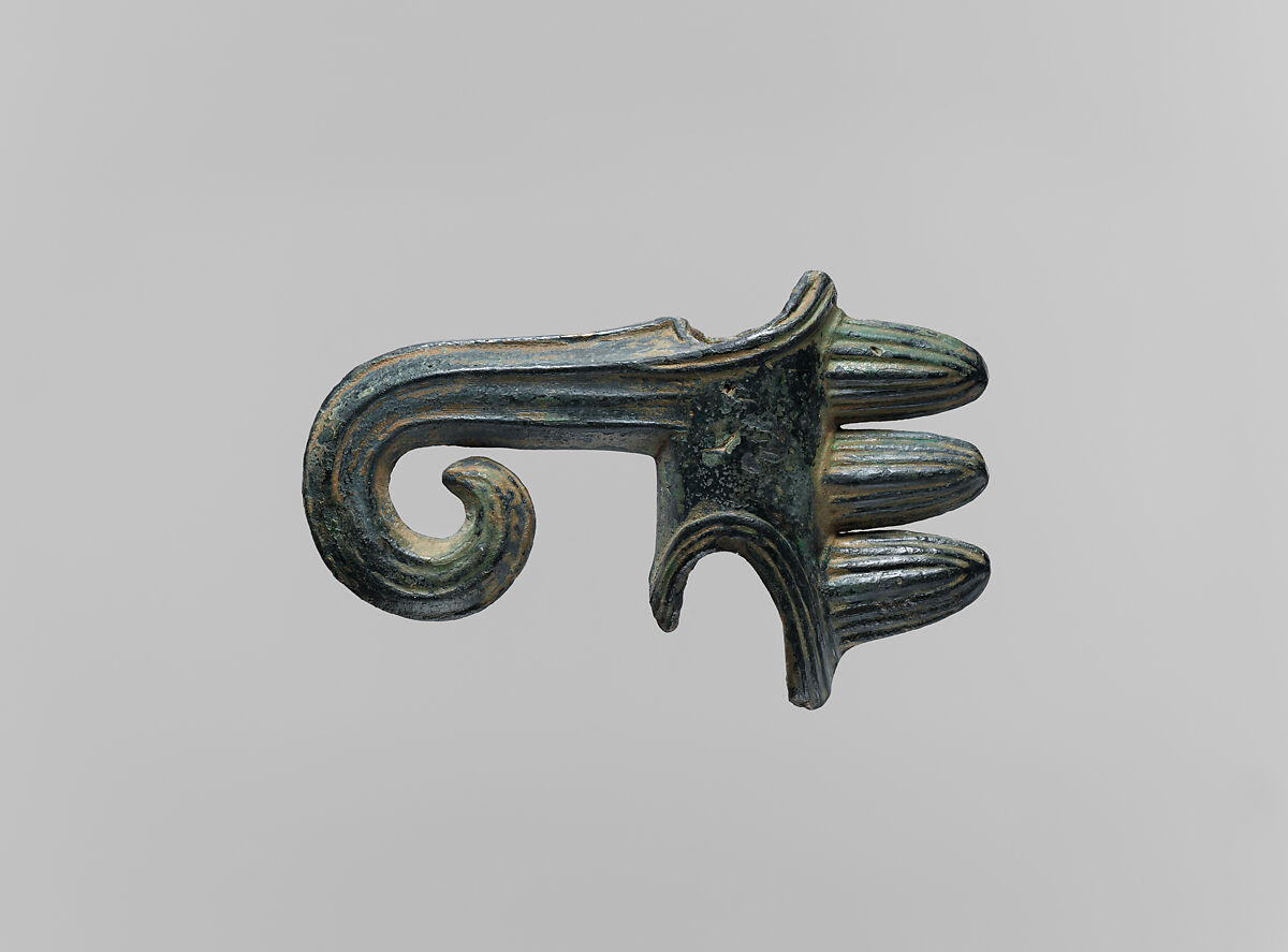 Shaft-hole axe head with voluted blade, Bronze, Elamite 