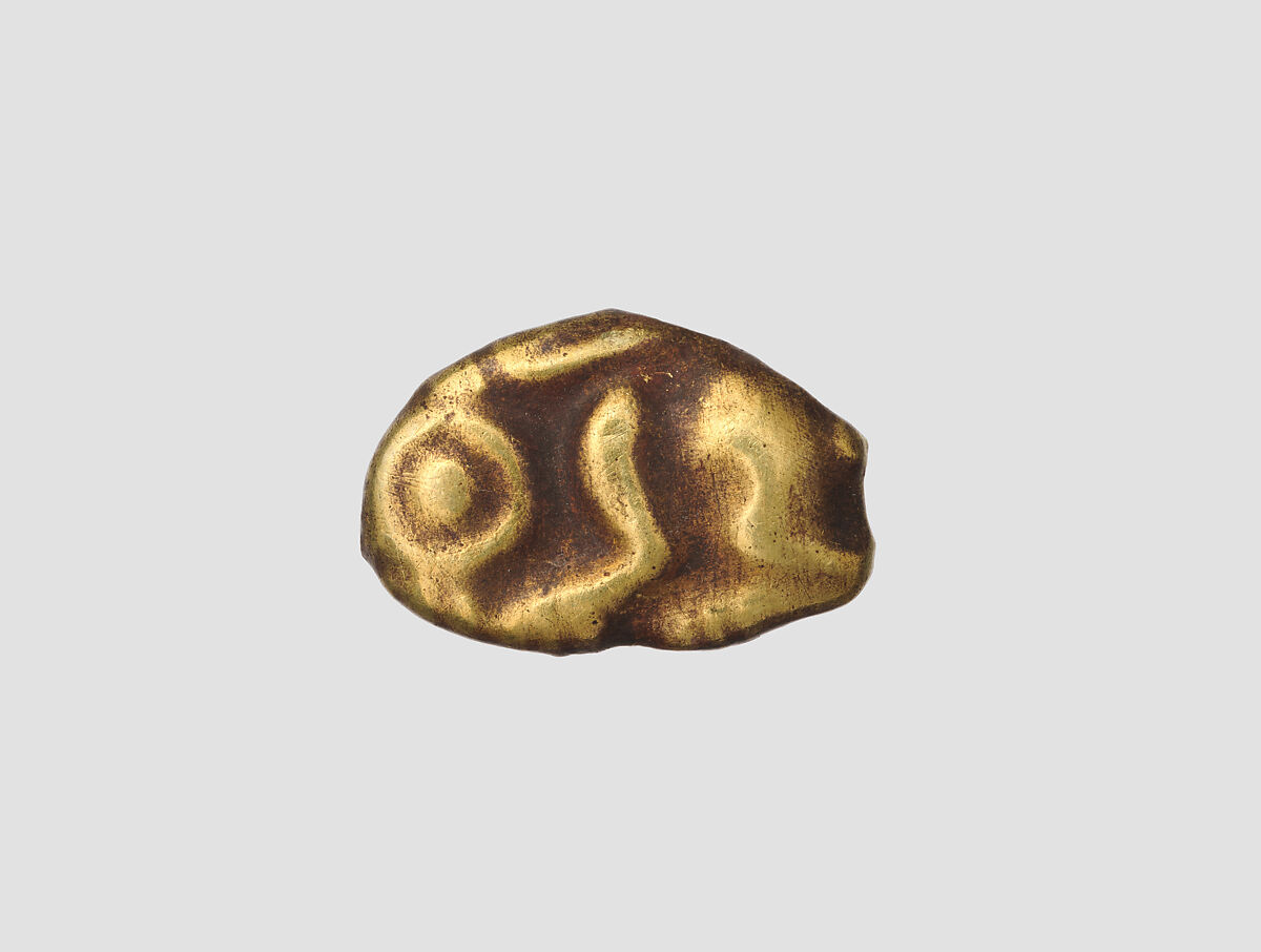 Appliqué with recumbent hares, Gold, Scythian 