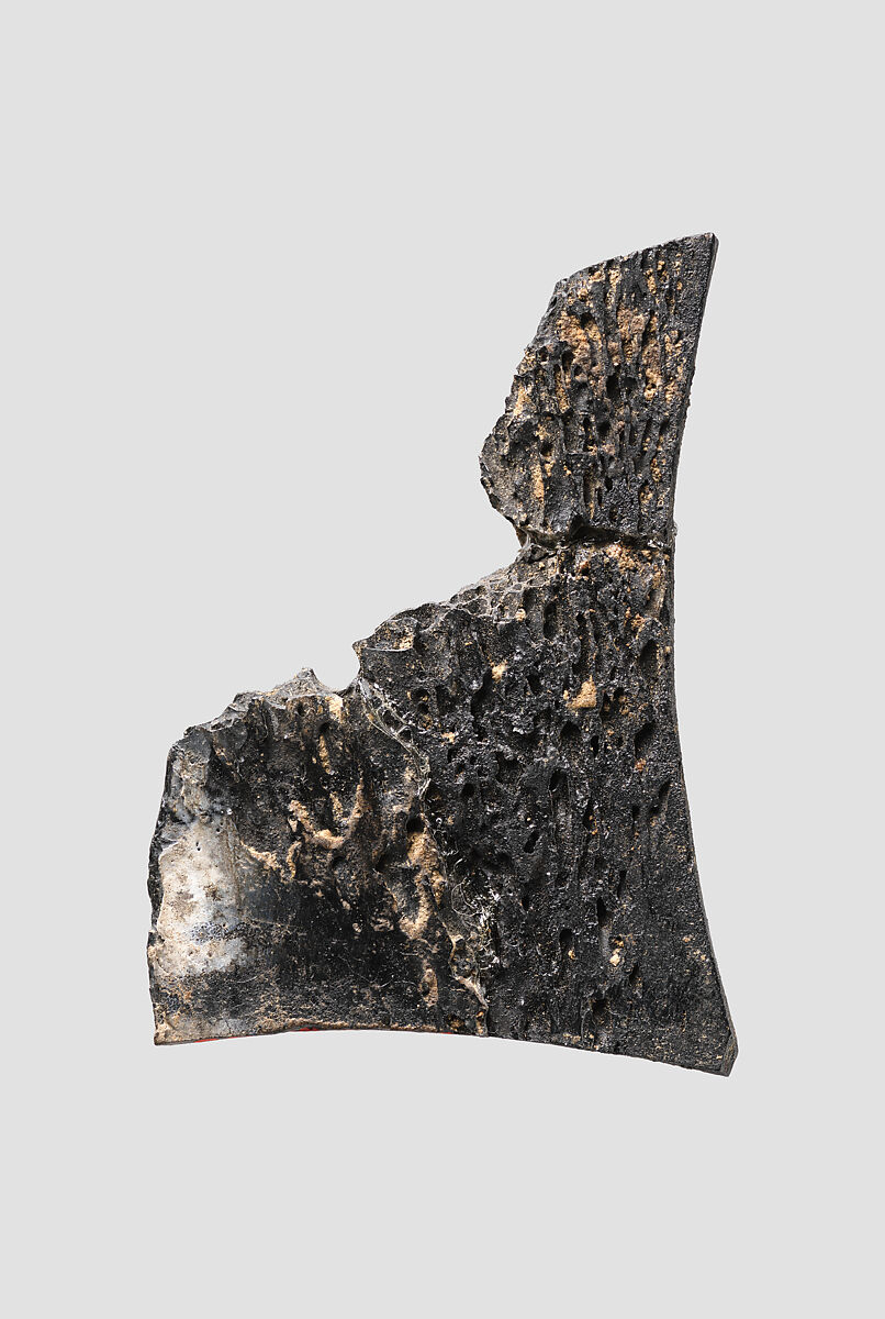 Plaque fragment with an incised ostrich, Bone, Iran