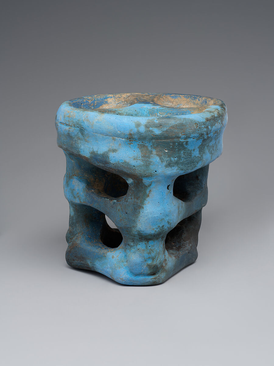 Cosmetic stand, Egyptian Blue, Iran 