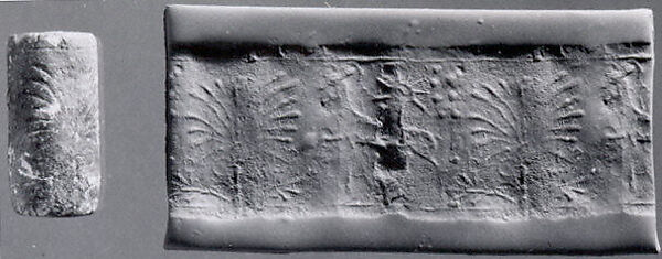 Cylinder seal with animal and divine symbols
