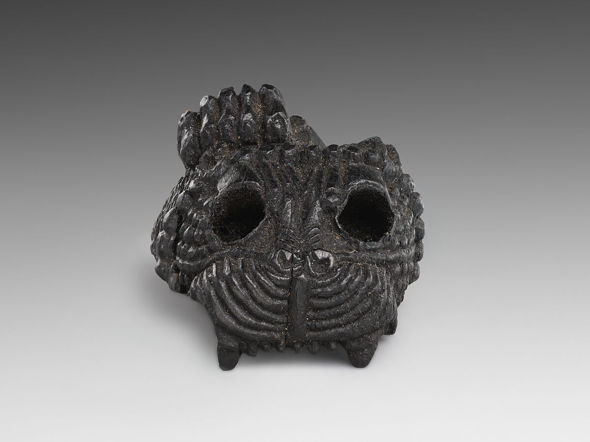 Upper part of a lion's head, Wood, Iran