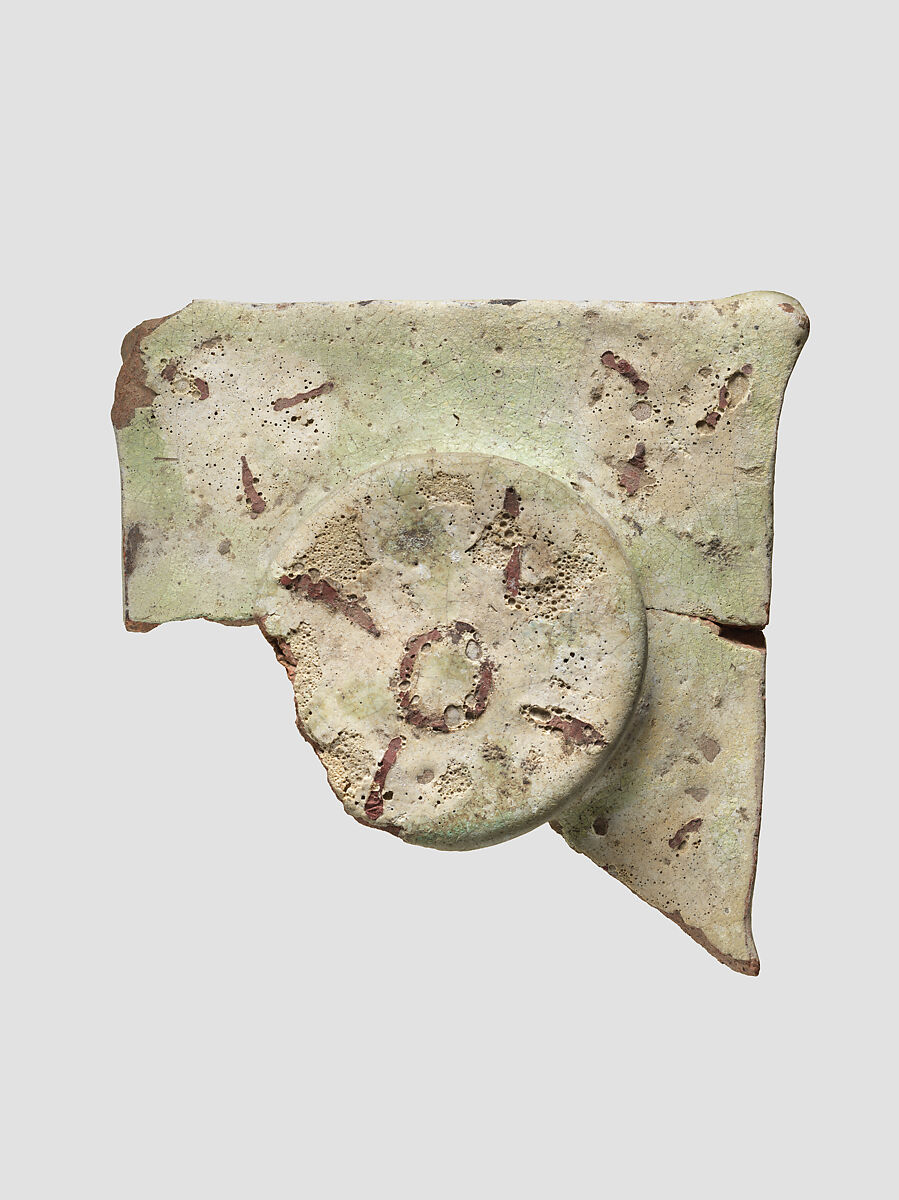 Wall plaque with knob, Ceramic, glaze, Iran