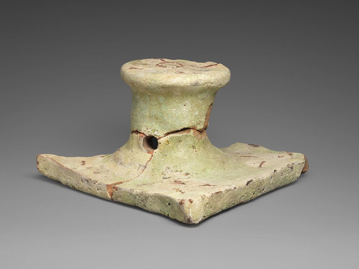 Wall plaque with knob, Ceramic, glaze, Iran