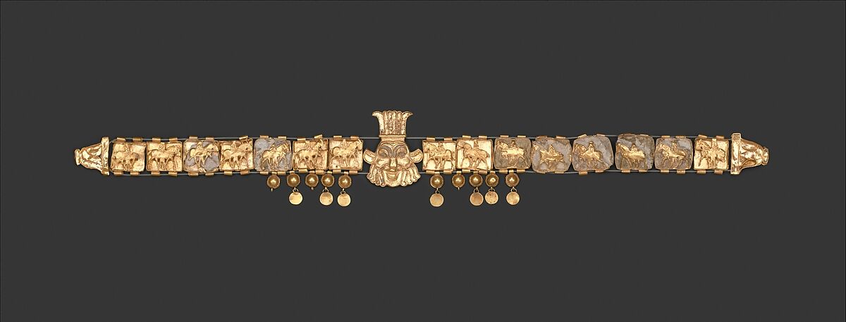 Necklace with the head of the Egyptian god Bes | Achaemenid