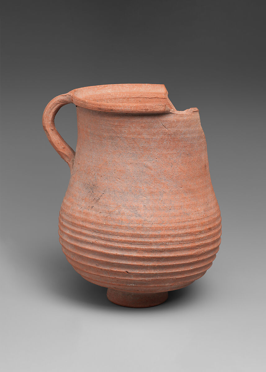 Ribbed juglet, Ceramic, Nabataean 