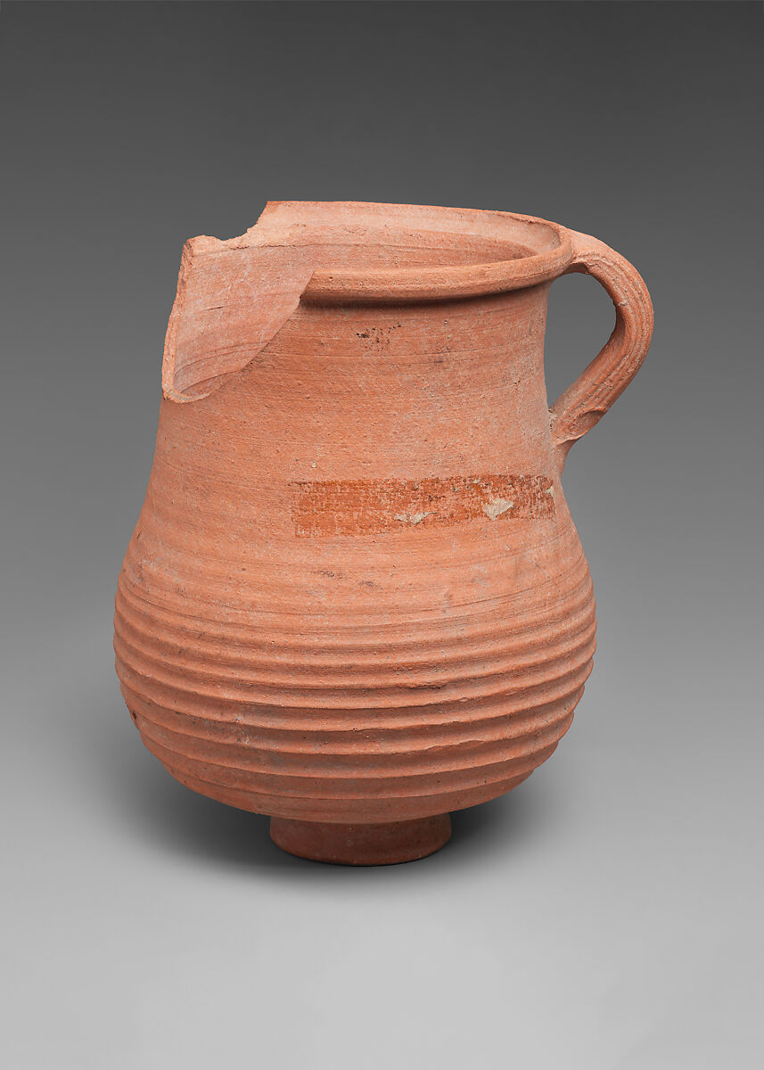 Ribbed juglet, Ceramic, Nabataean