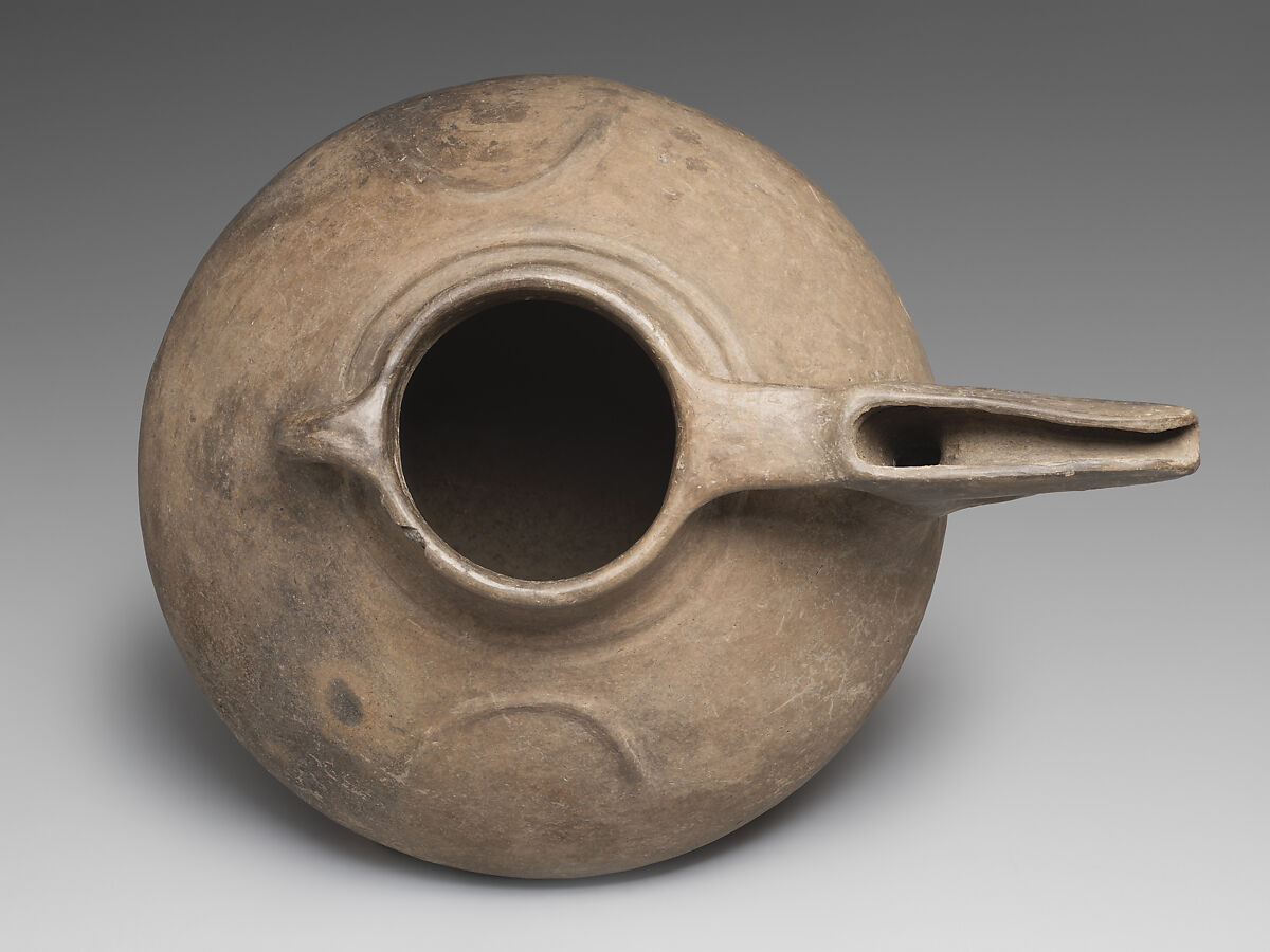 Bridge-spouted pitcher, Ceramic, Iran