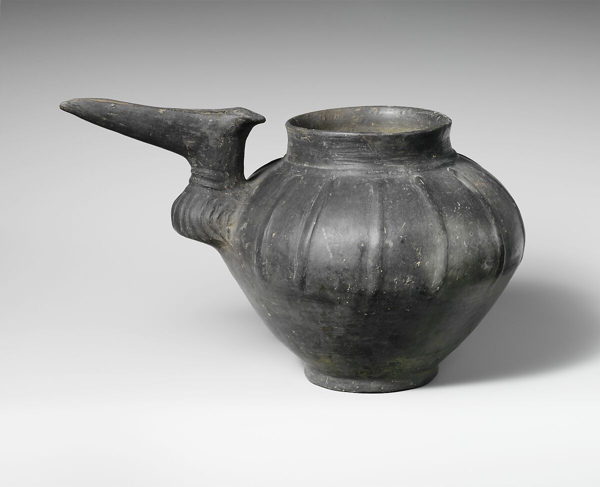 Spouted pitcher, Ceramic, Iran 