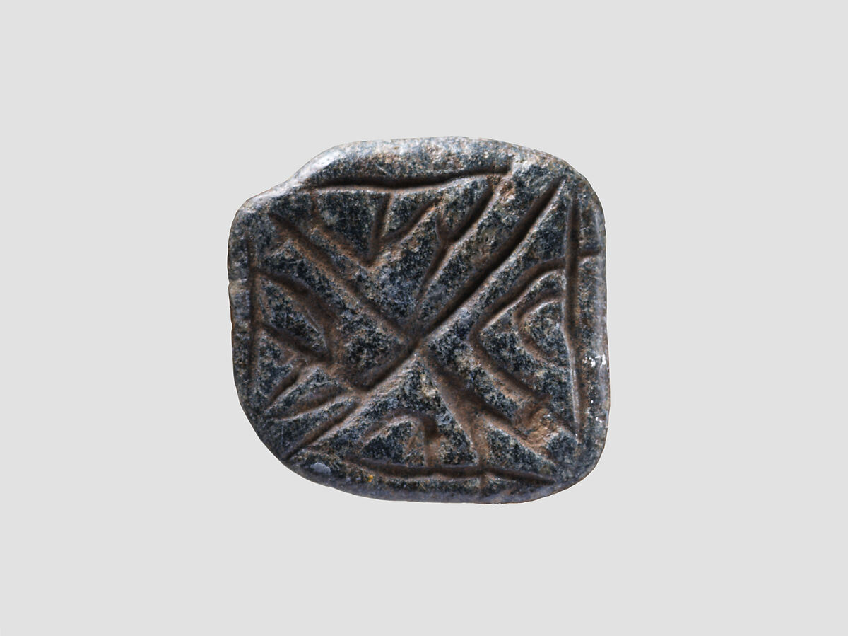 Conoid seal, Chlorite or steatite, black