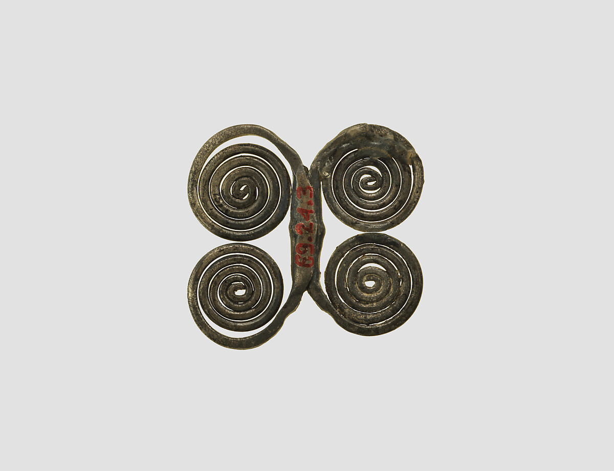 Spiral bead, Silver, Iran