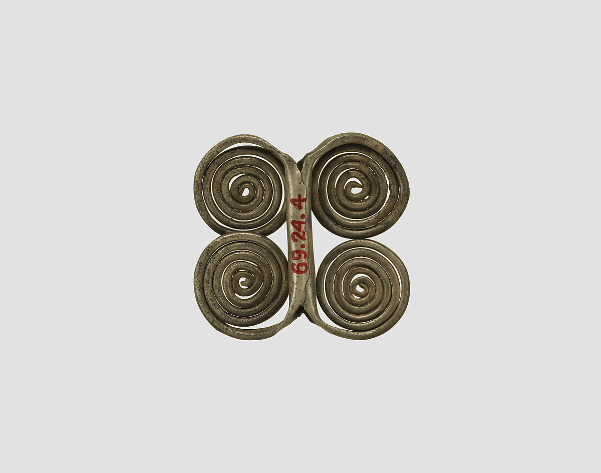 Spiral bead, Silver, Iran