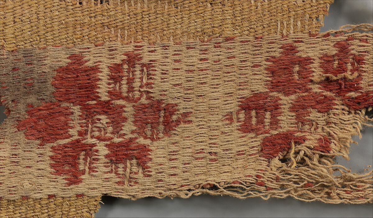 Textile fragment, Wool, cotton, Sasanian