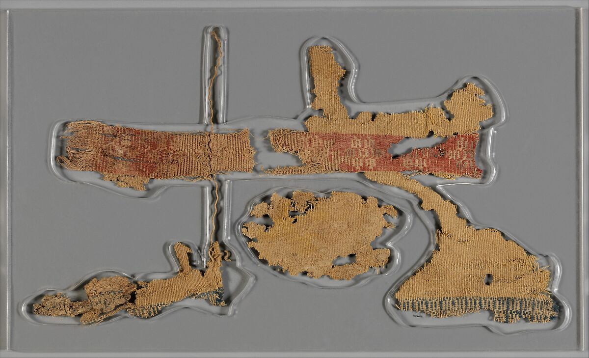 Textile fragment, Wool, cotton, Sasanian