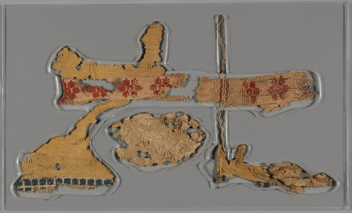 Textile fragment, Wool, cotton, Sasanian