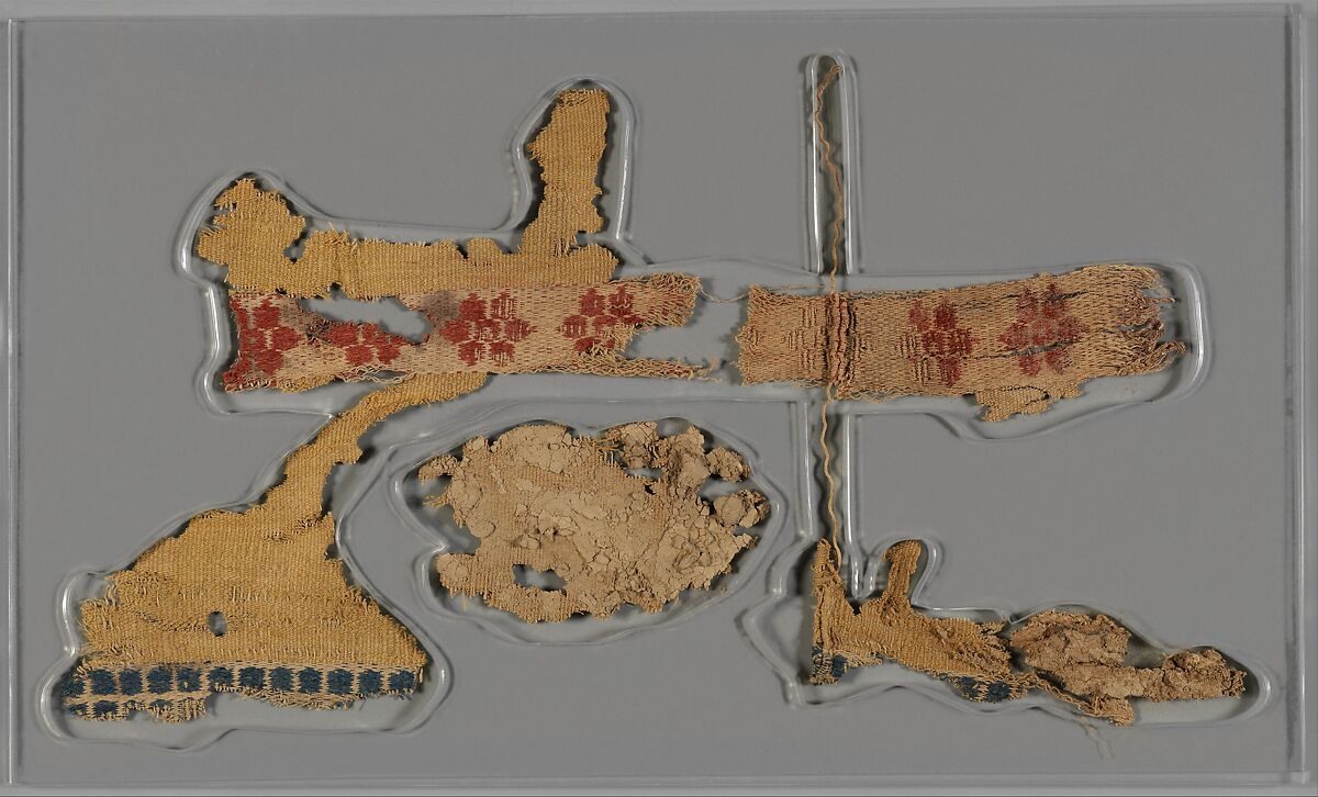 Textile fragment, Wool, cotton, Sasanian 