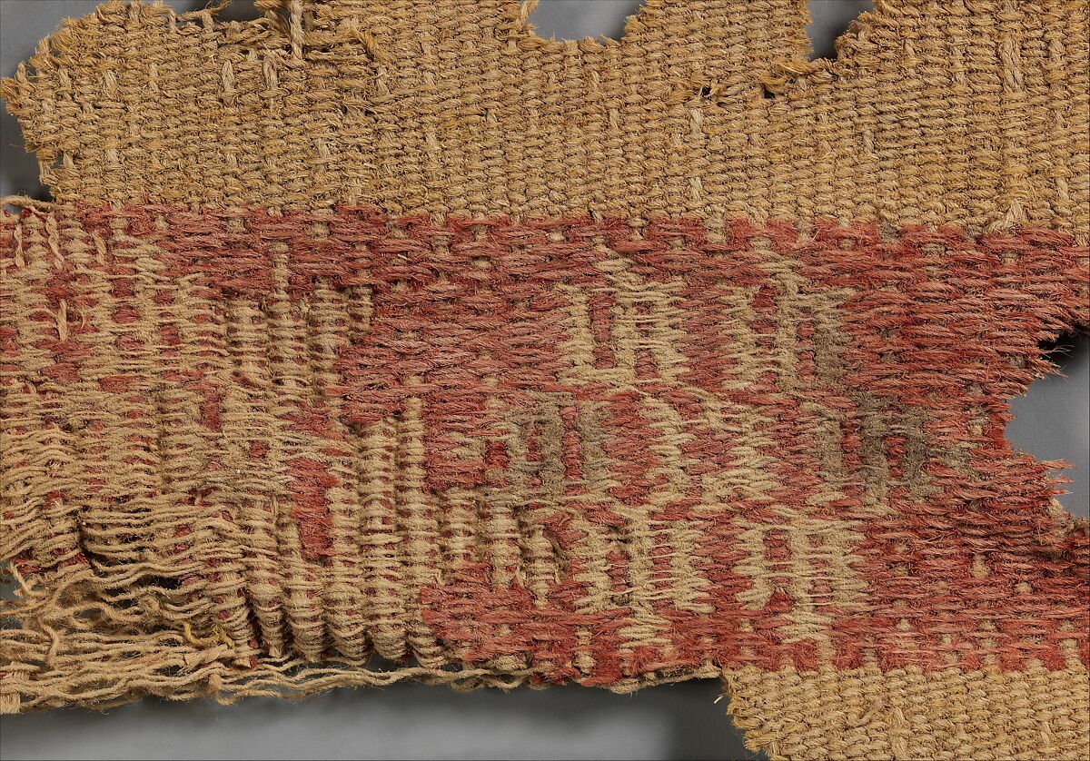Textile fragment, Wool, cotton, Sasanian